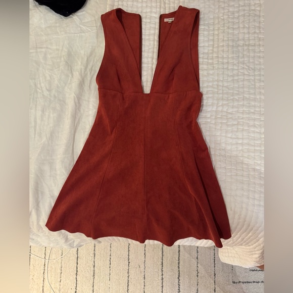 Wilfred Suede Burnt Orange Mini Dress - Picture 4 of 5